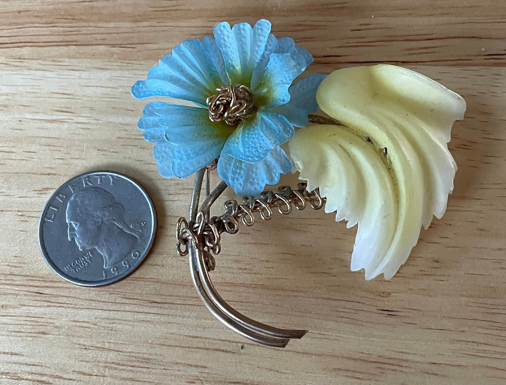 Beautiful Floral Brooch Pin Made in Austria