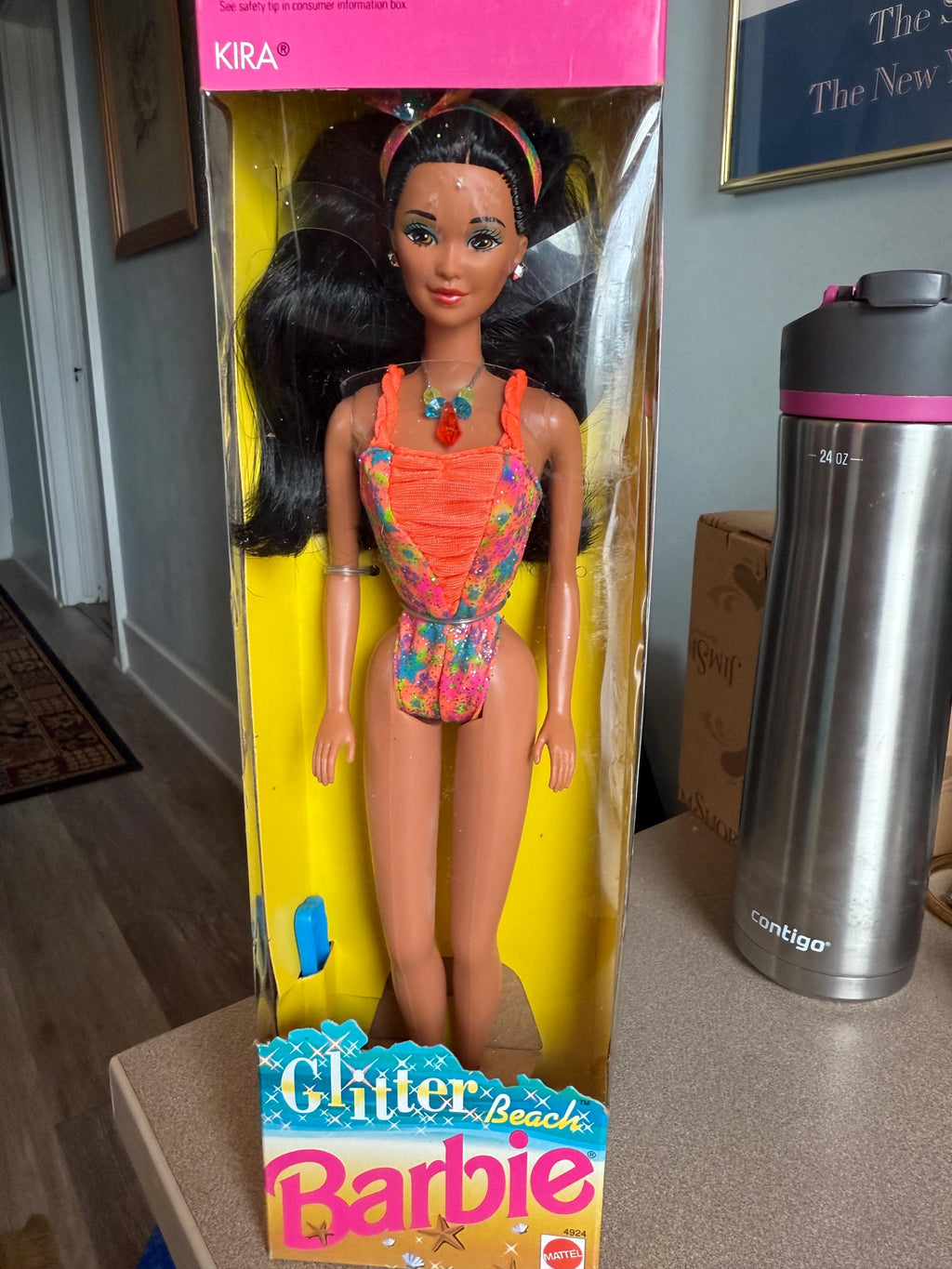 Vintage 1992 Mattel Glitter Beach Barbie Doll New in Box Kira