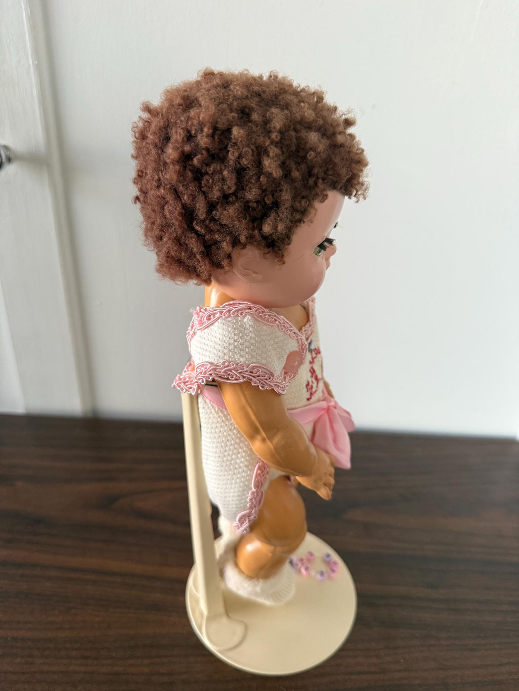 Vintage American Character Tiny Tears Doll Caracul Wig with Original Clothes and Bracelet