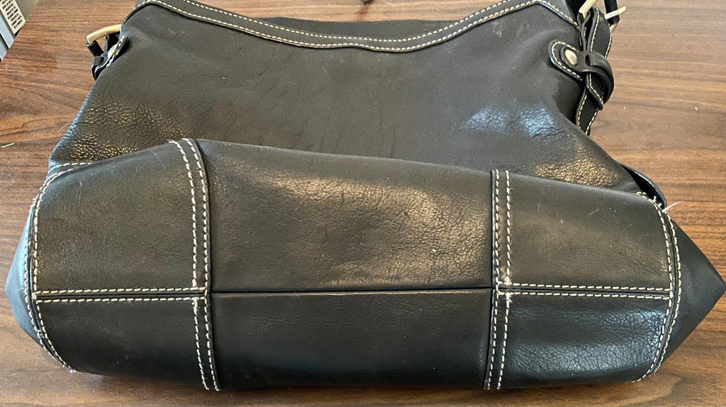 Vintage Genuine Black Leather Michael Kors Purse Shoulder Bag Top Handle