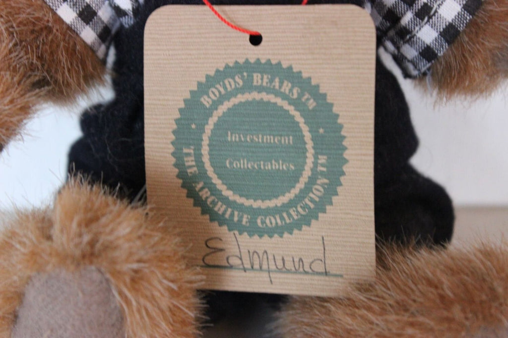 RARE Mint with Tag Boyds "Edmund Bear" # 9175 Checker Shirt Spring 1994
