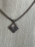 Vintage Heavy Sterling Silver Signed Lois Hill Fine Jewelry Necklace with Pendant