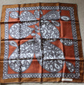 Stylish Vintage Designer "Givenchy" Block Freres 100% Silk Paisely Scarf 27" x 27"