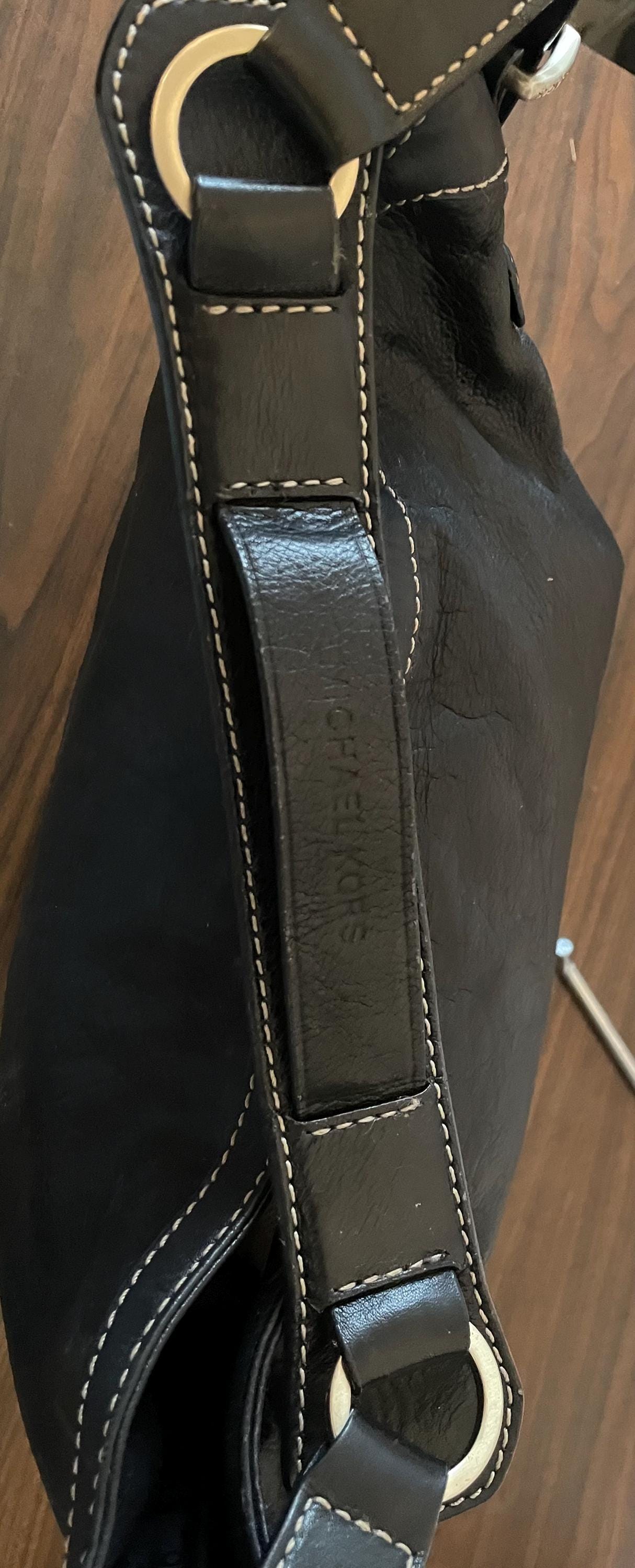 Vintage Genuine Black Leather Michael Kors Purse Shoulder Bag Top Handle