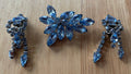 Large Vintage D & E Juliana Light Blue Rhinestone  Brooch Pin and Clip Earrings