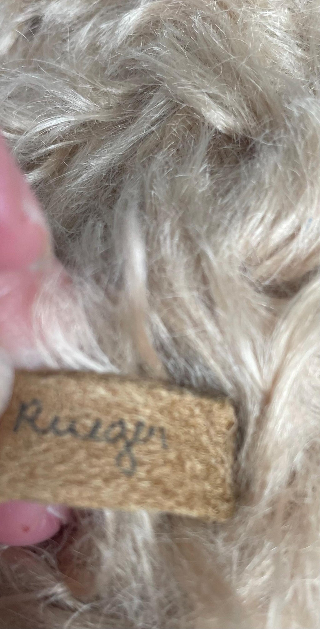 Long Golden Mohair Teddy Bear "Emma Claire" Exclusively Yours Julia Rueger