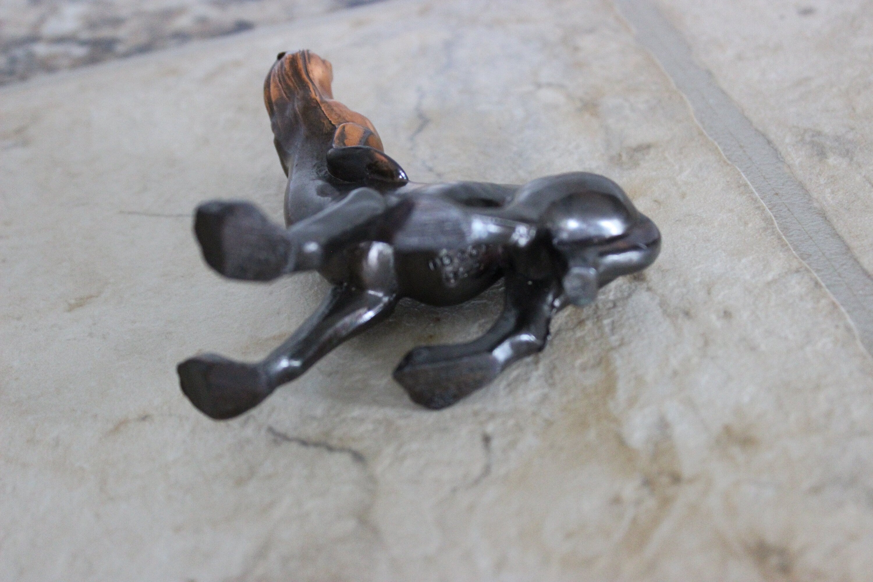 Vintage Bronze Dog Figurine Signed Dodge USA