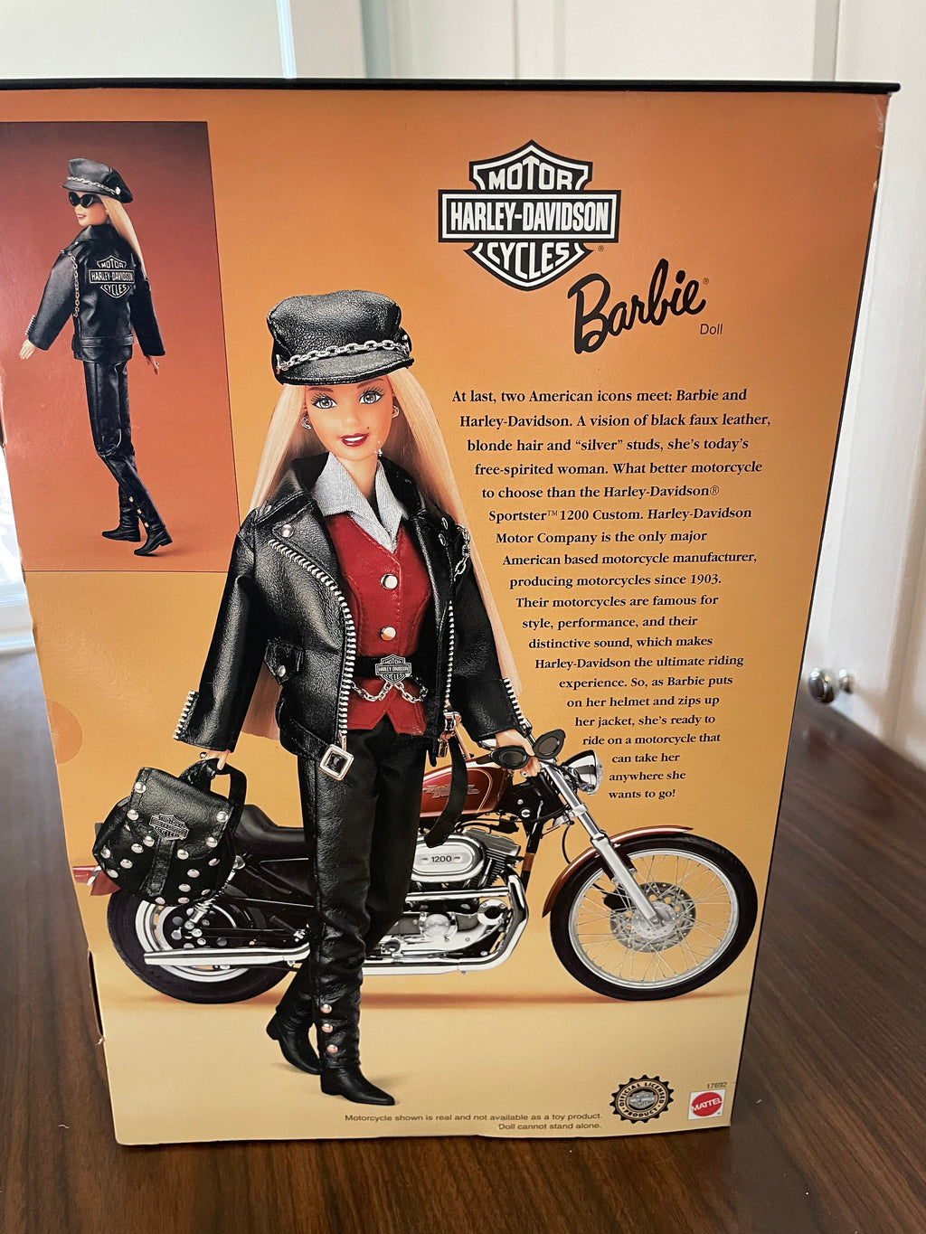 Vintage 1997 Limited Edition "Harley Davidson" Barbie Doll Mint in the original box Leather Riding Jacket and backpack