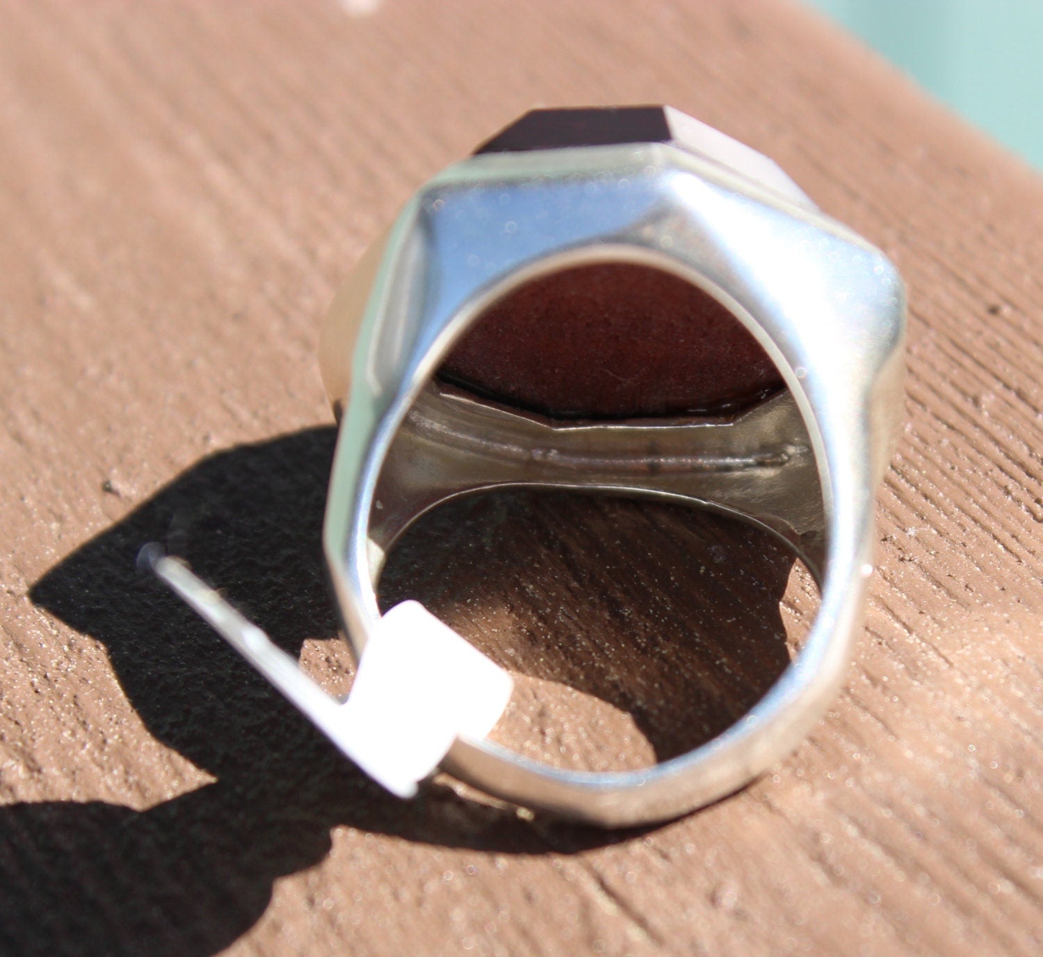 Large Retired Silpada Sterling Silver Bring the Heat Tiger Eye Ring Size 8