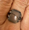 Beautiful Vintage 1940's Agate Sterling Silver Ring Size 10