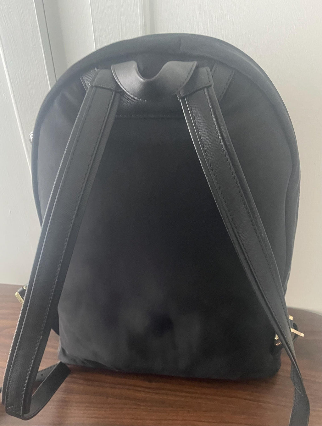 Vintage Genuine Black Vinyl Michael Kors Organizer Backpack New Old Stock