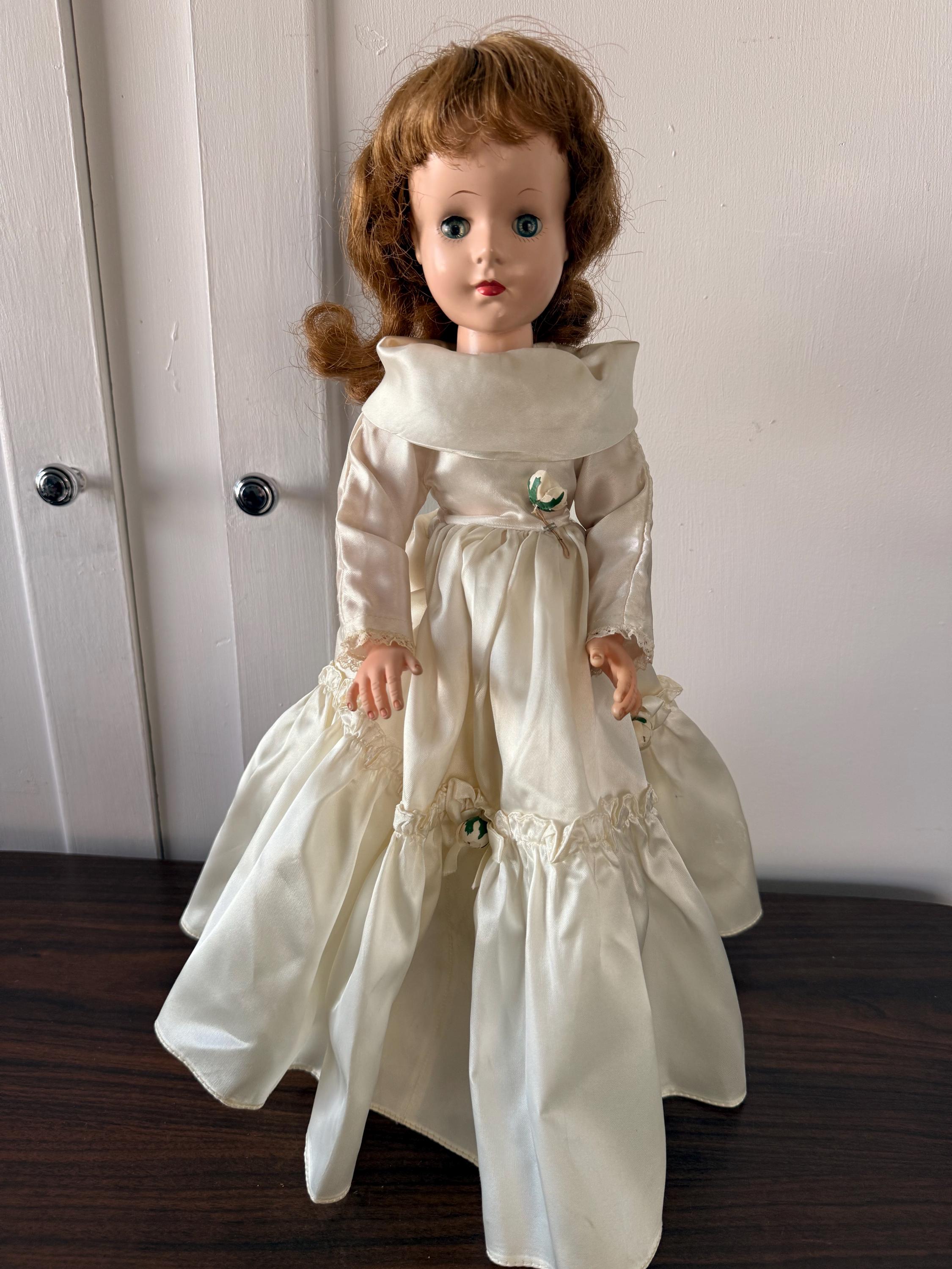 Estate Find 1950's American Character Doll Sweet Sue In her Wedding Dress