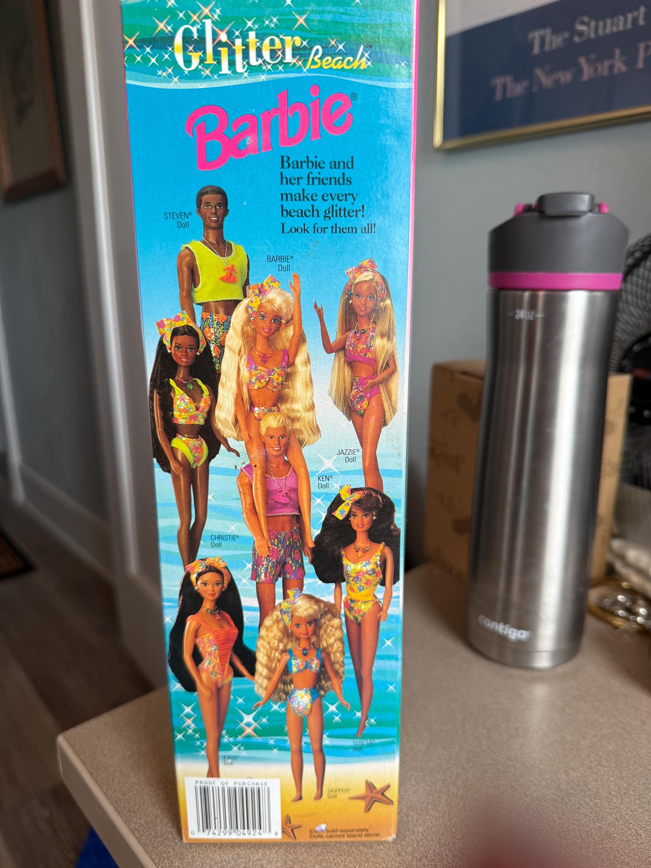 Vintage 1992 Mattel Glitter Beach Barbie Doll New in Box Kira