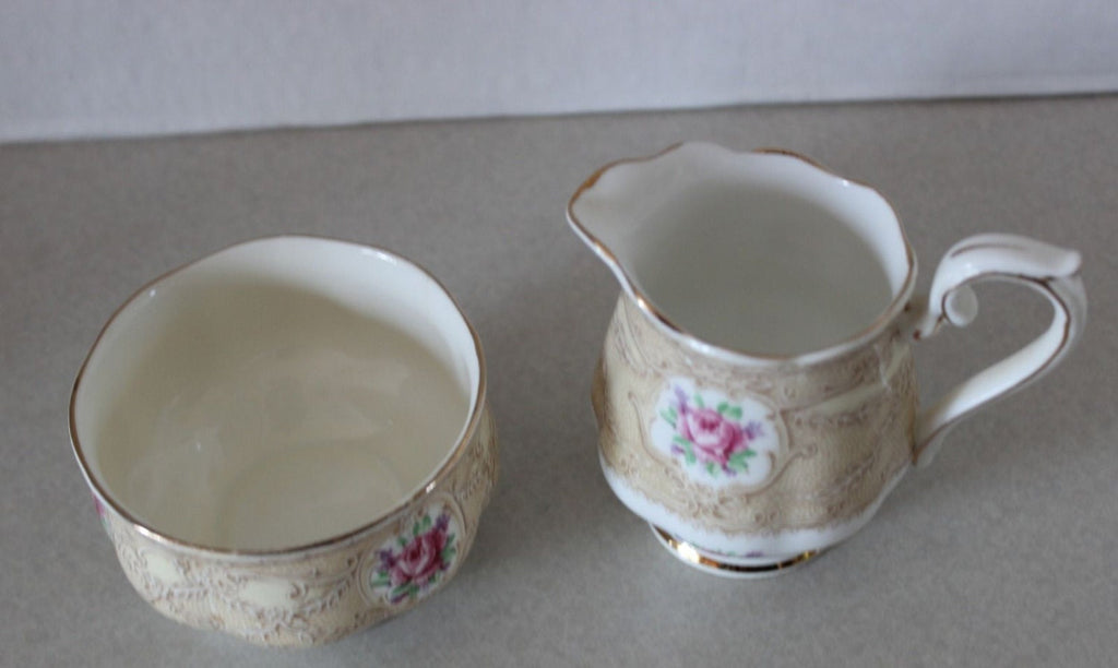 Royal Albert Devonshire Lace Creamer and Sugar Bowl
