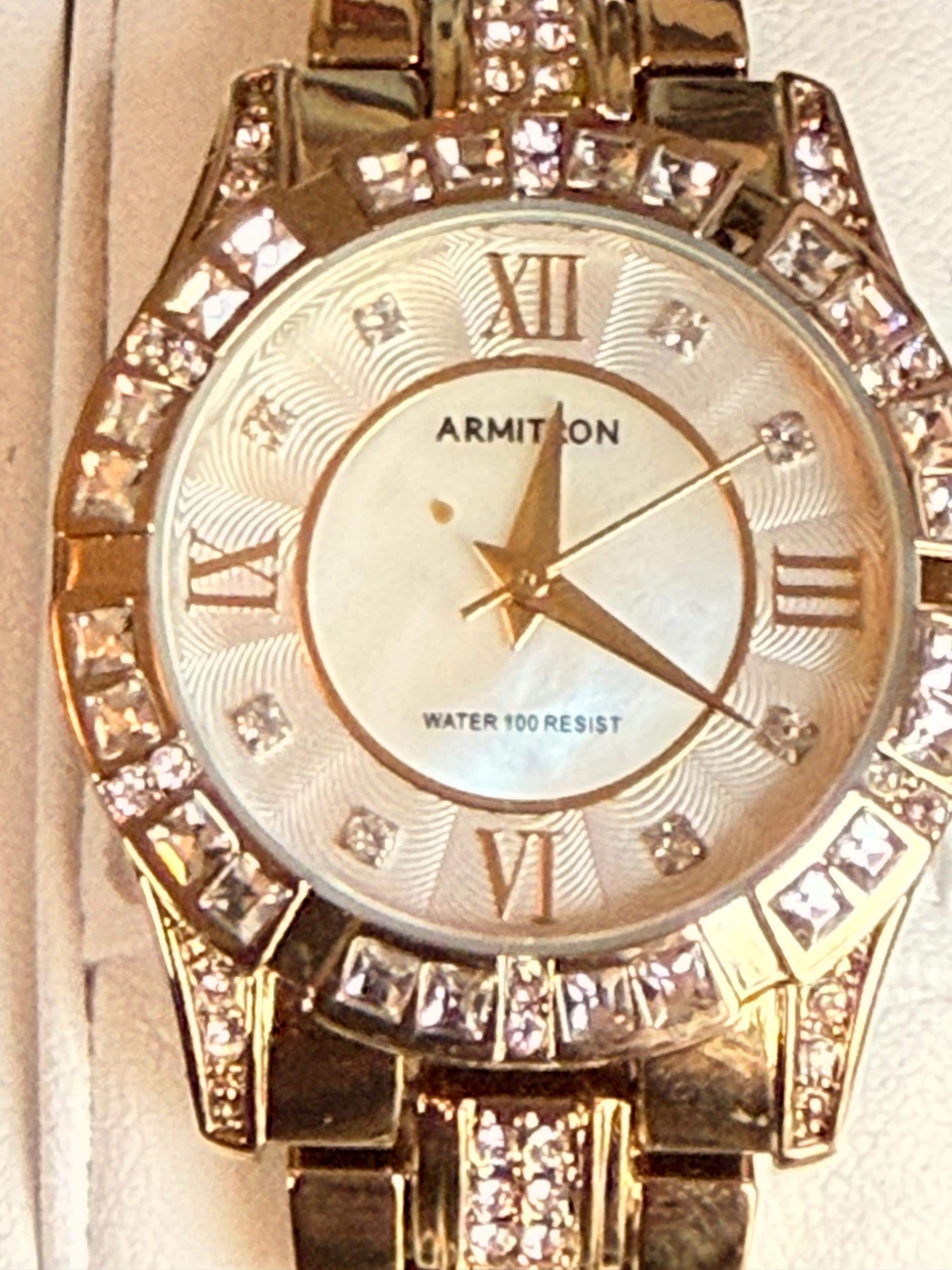 Vintage Ladies Armitron Watch with Genuine Swarovski Crystals