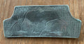 Artist Handmade Sterling Silver Chinese Carved Brooch Pin with Crane Scene