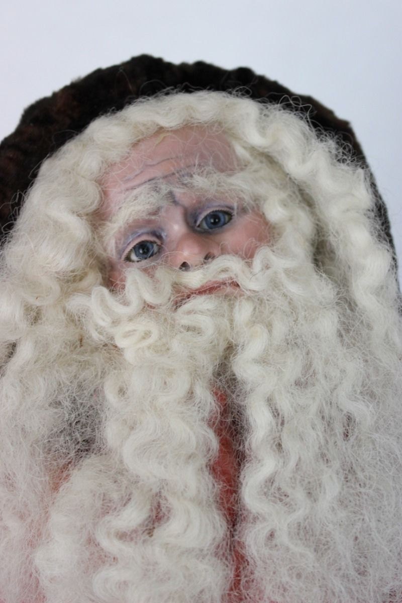 Ultra RARE Vintage Signed Jean Nordquist Original "Sad Santa" 20" Doll with COA