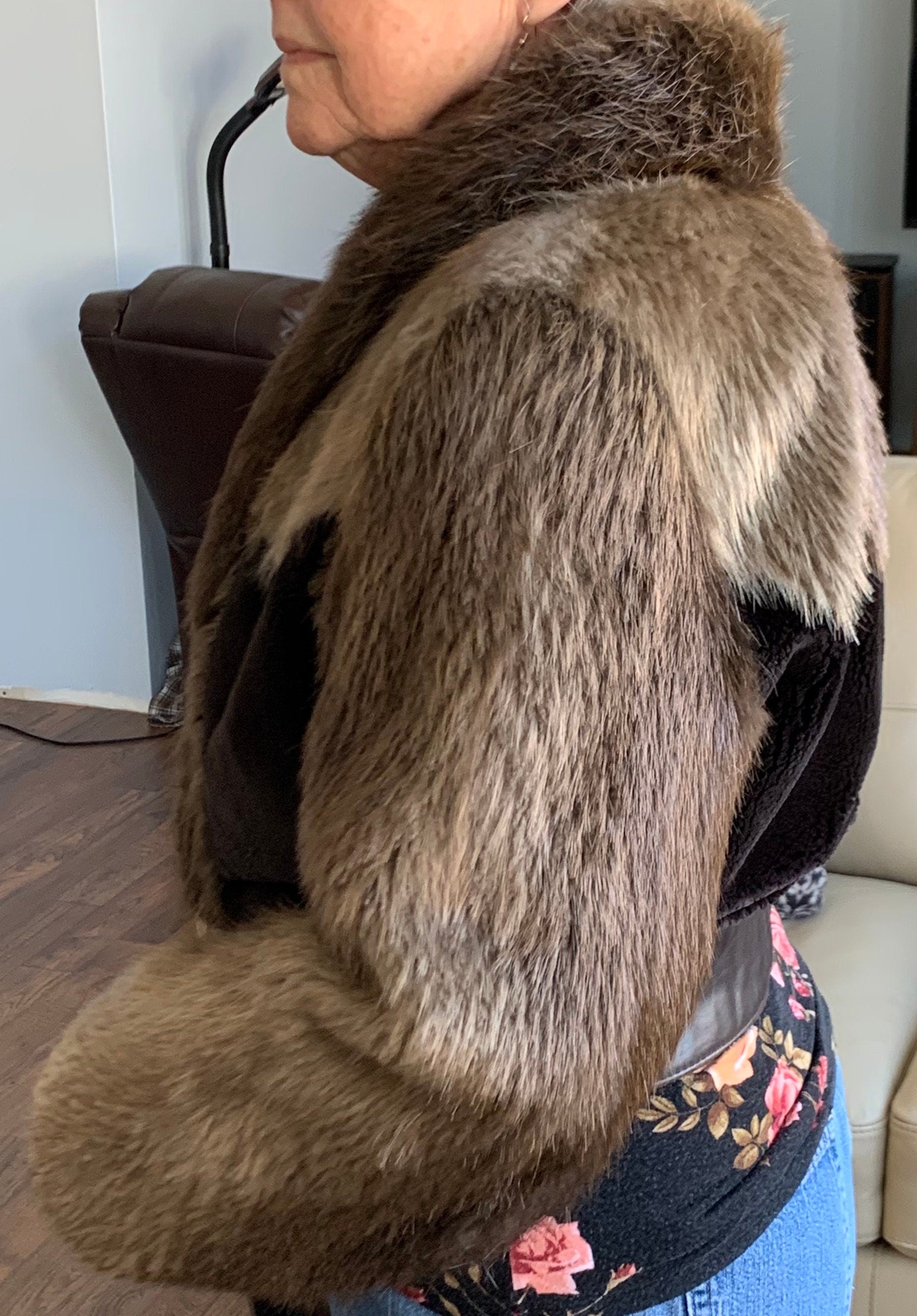 Stunning Vintage  Unique Custom Beaver Fur Jacket Coat