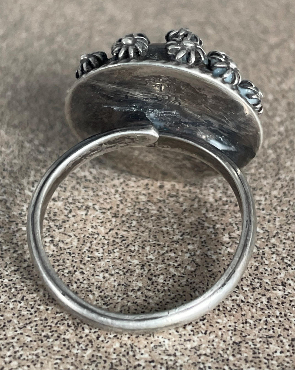 Beautiful Sterling Silver  Unique Artist Stamped Taxco Mexico Ring Size is Adjustable