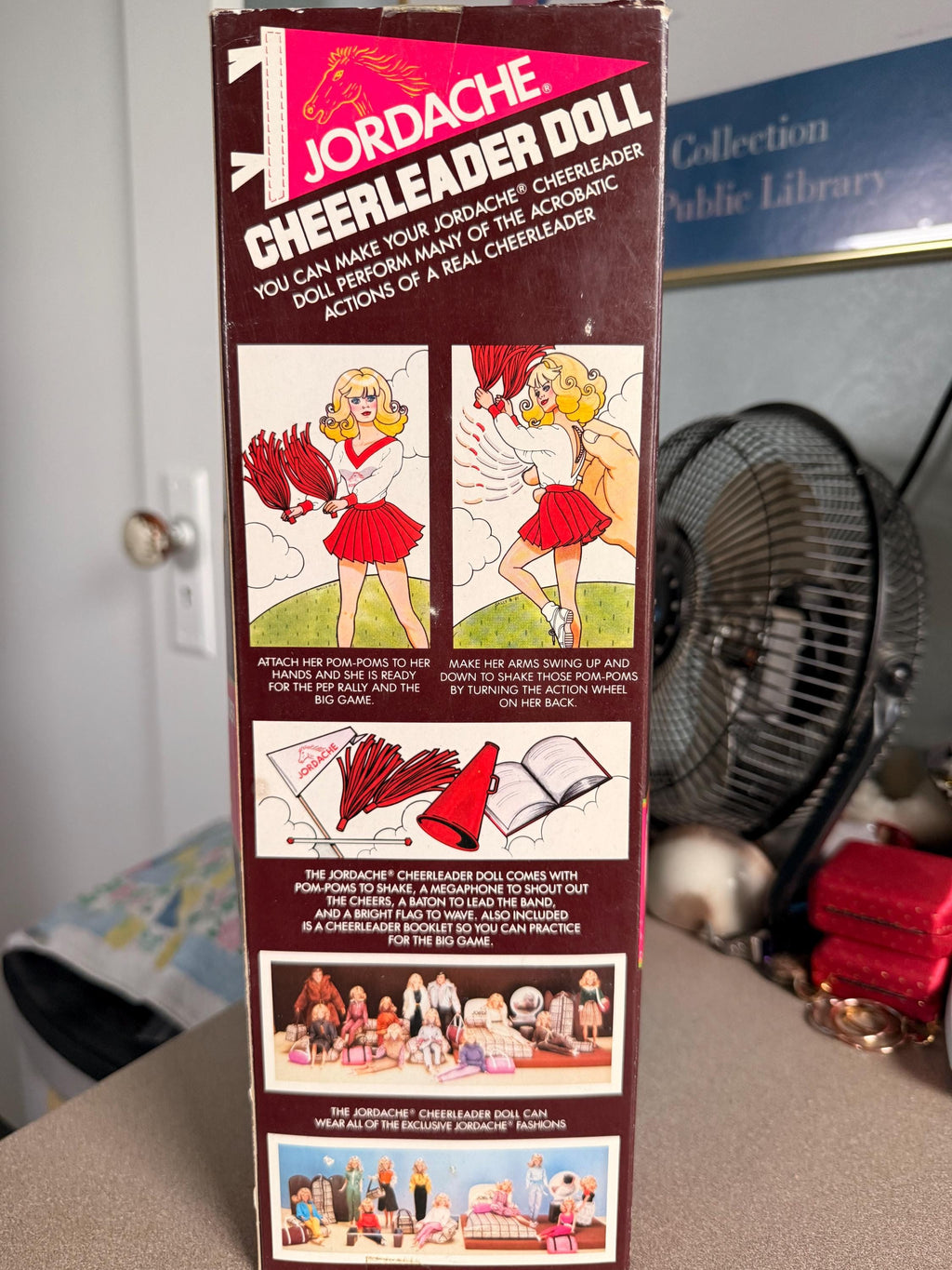 Vintage 1981 Collector Jordache Cheerleader Doll with Pom-Pom Action
