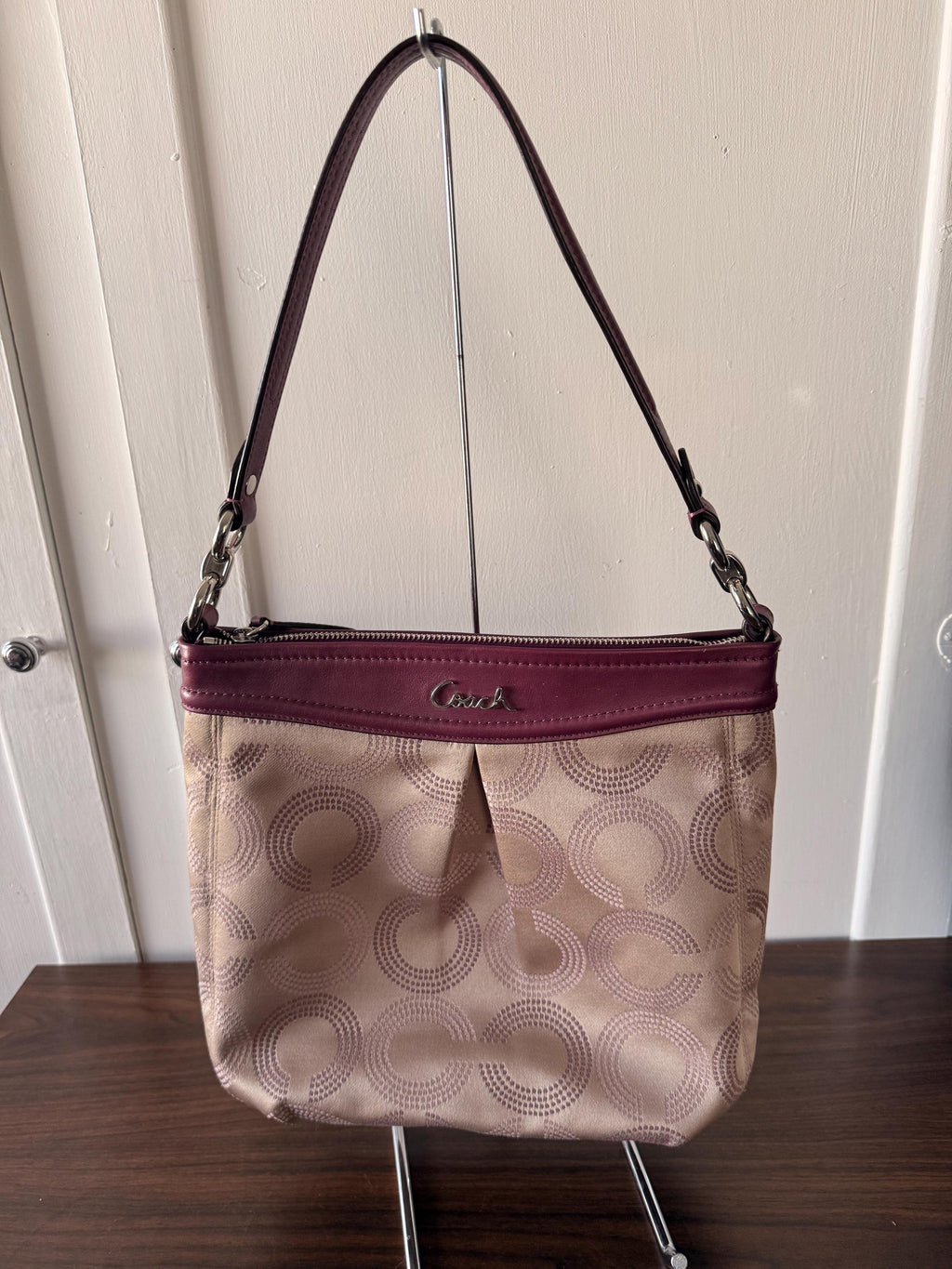 Vintage Coach Ashley Dotted F1260-20088 Purse in Purple