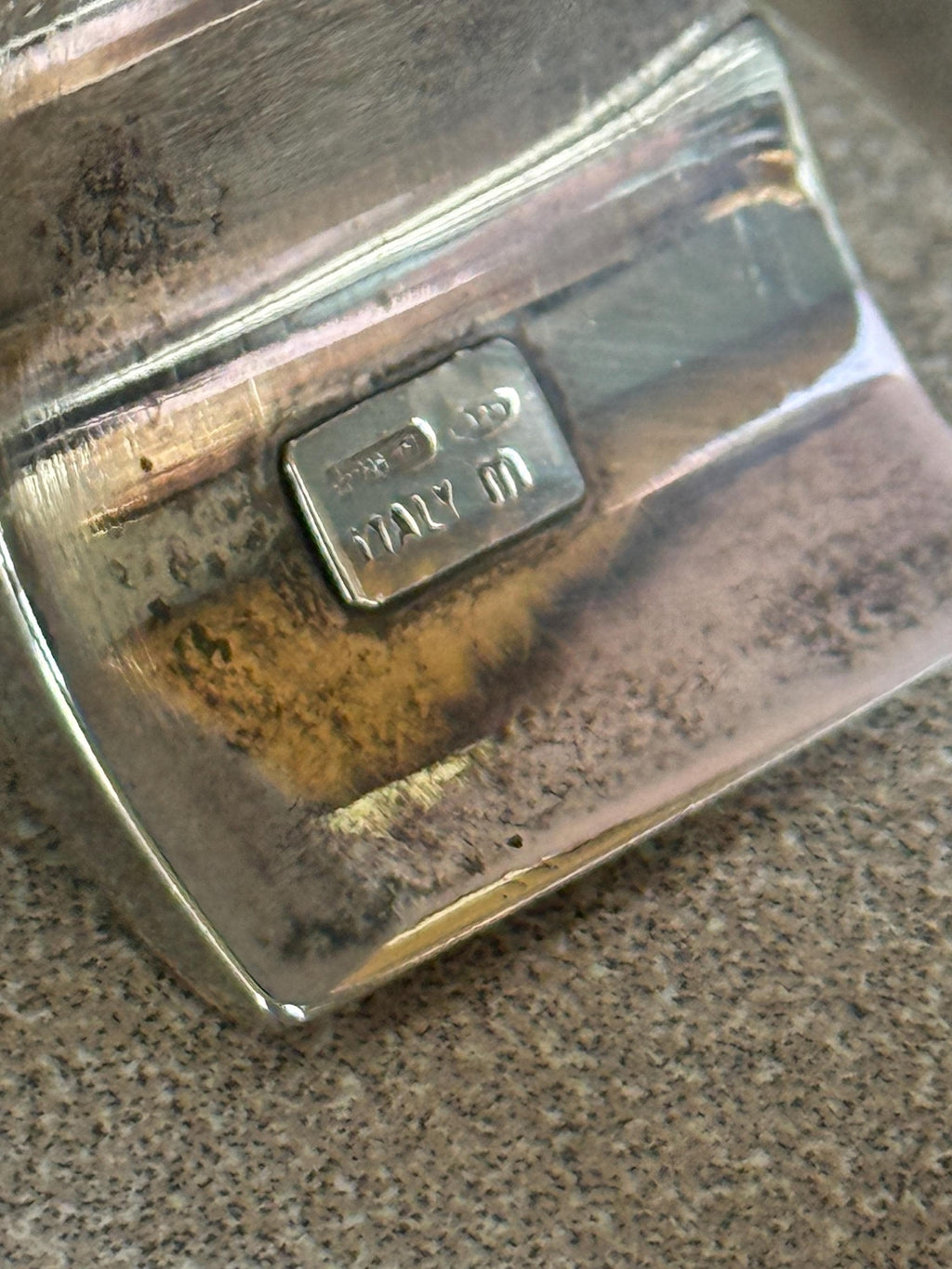 Beautiful Modernist Mid Century Sterling Silver 925 Cuff Bracelet Made in Italy M