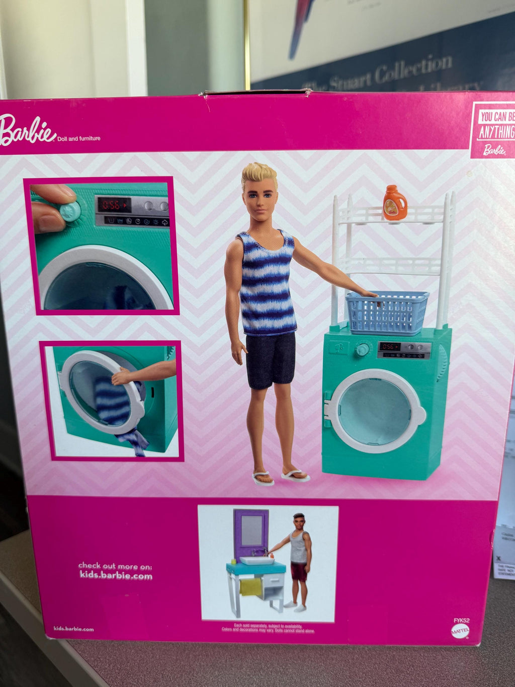 Hard To Find You can Be Anything Barbie Ken Doll Laundry Room New in the Box