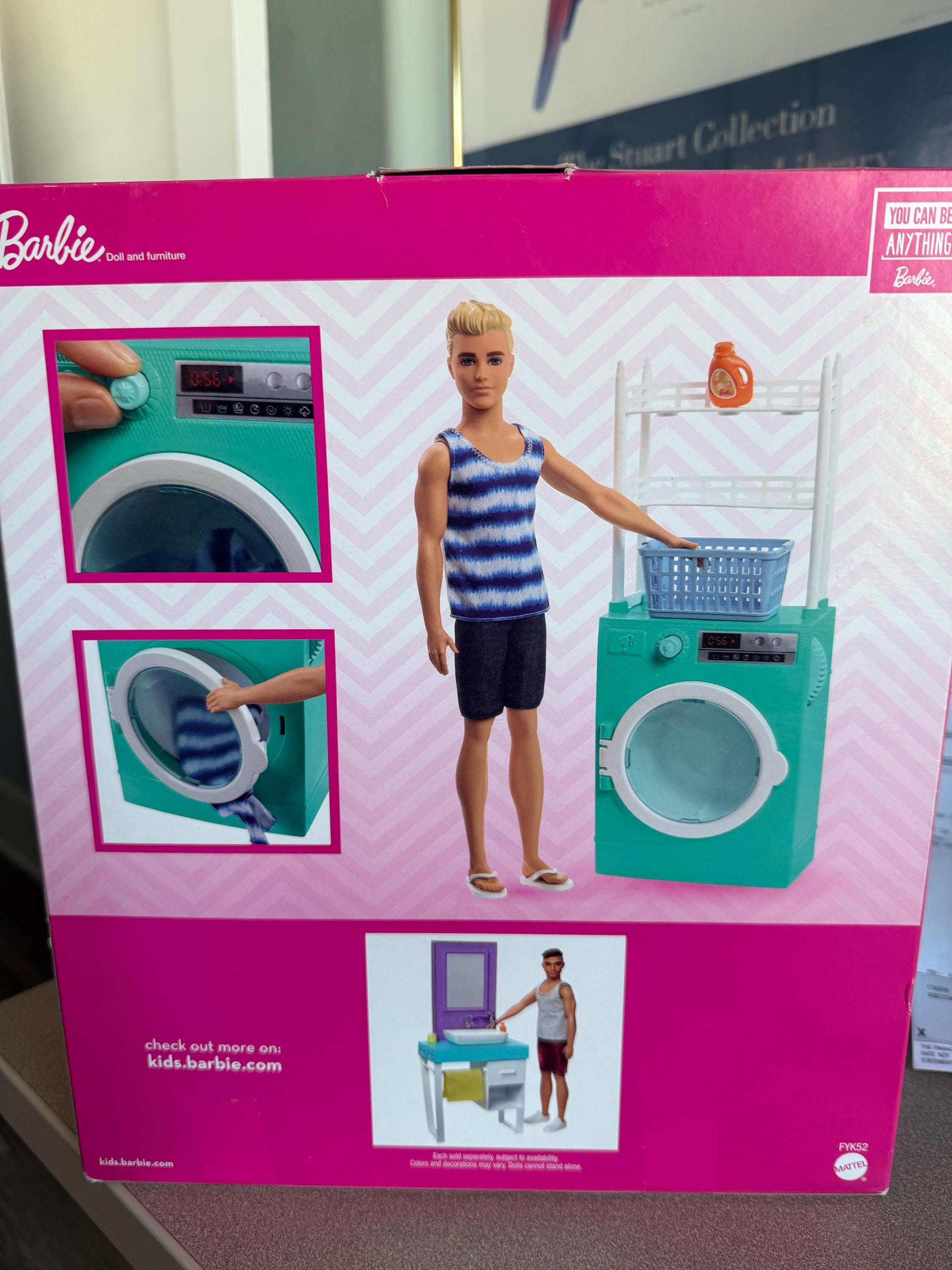 Hard To Find You can Be Anything Barbie Ken Doll Laundry Room New in the Box