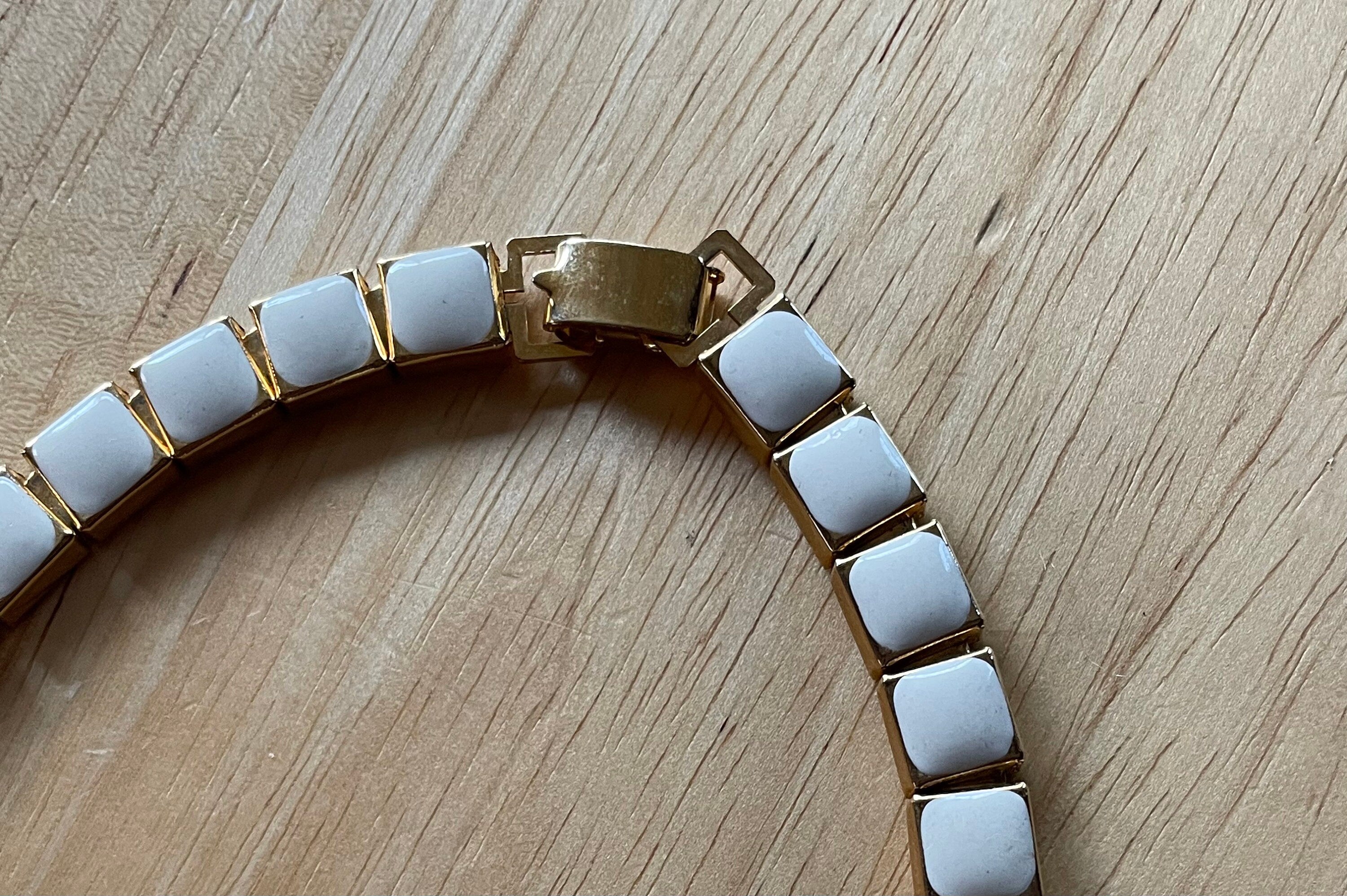 Stunning Signed HOBE Gold and Enamel Necklace and Clip Earrings Set