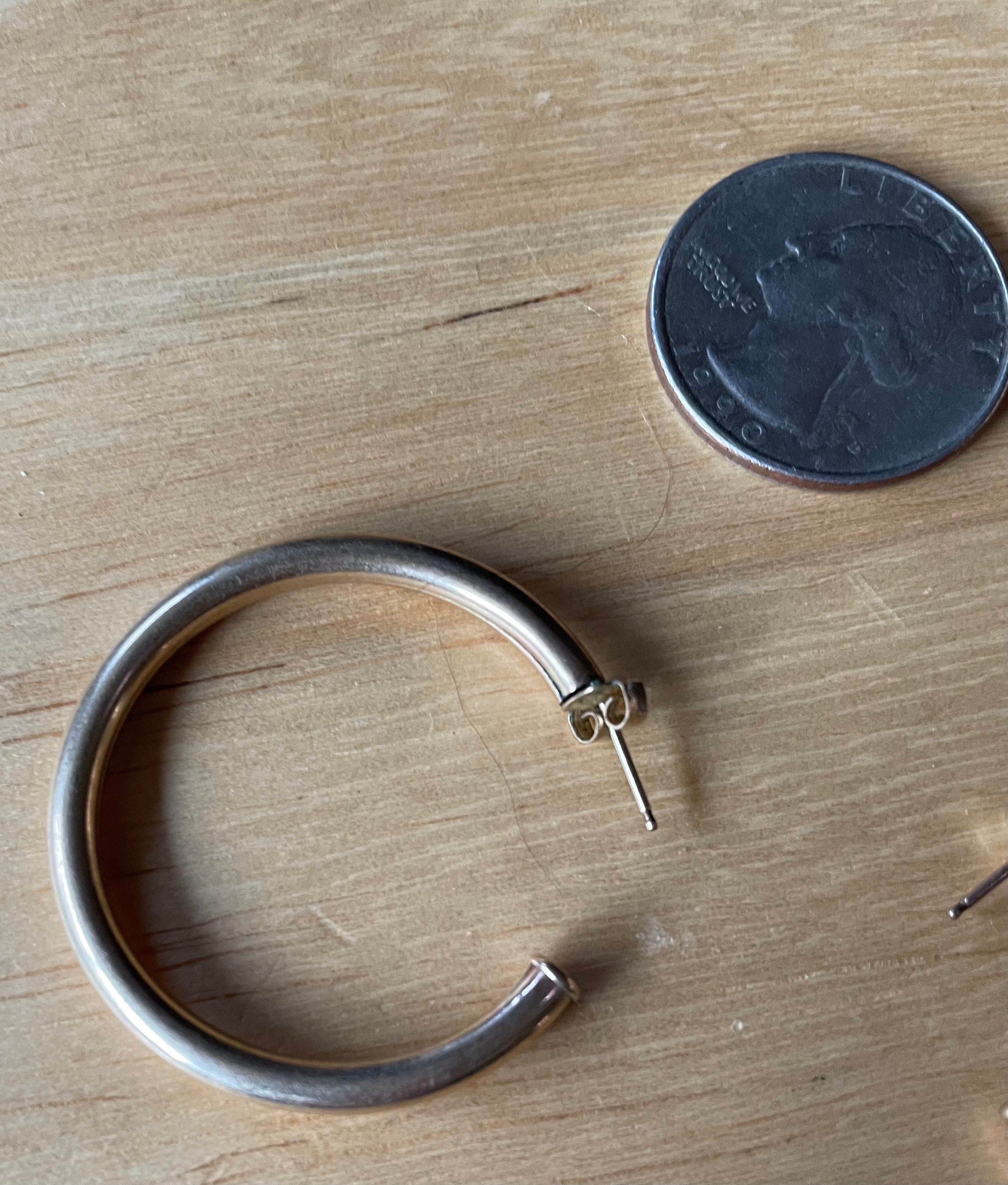Large Vintage 14k GF Hoop Earrings