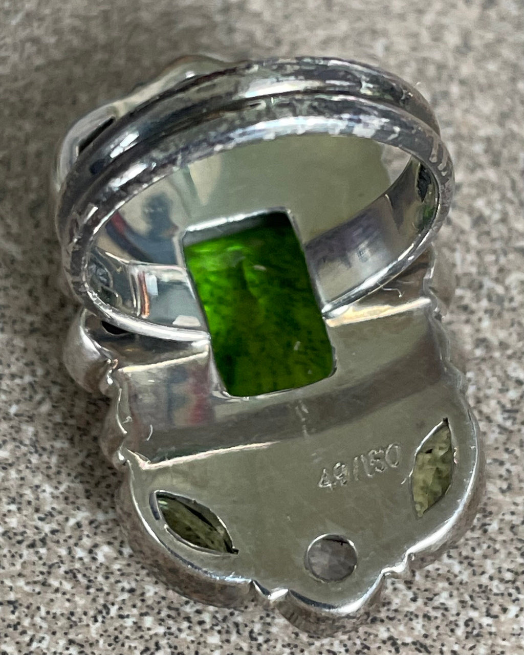 Beautiful Limited Edition Turkish Indian Ladies Multi Stone Ring Peridot Amethyst opaline, Quartz Size 6