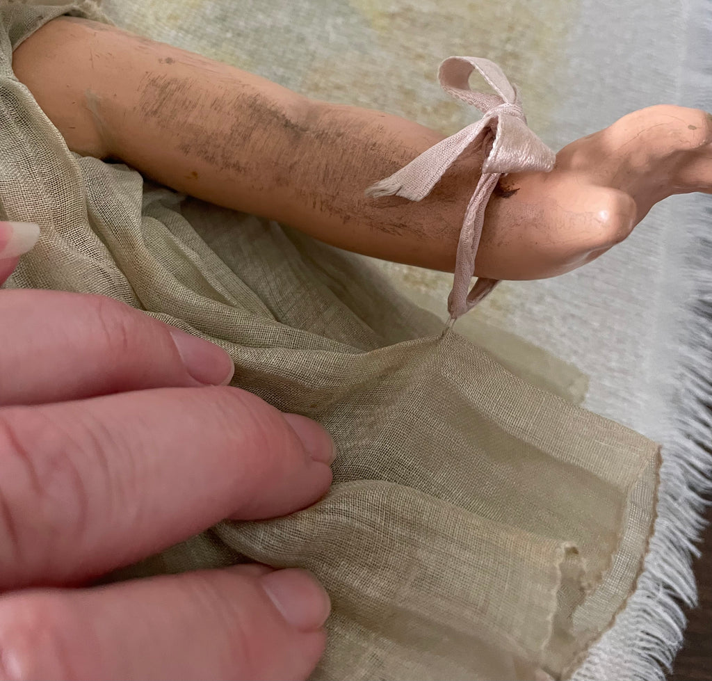 Shirley Temple 17" Composition Doll Ideal, Rare Tagged Dress, Slip Oil Cloth Shoes Socks Button