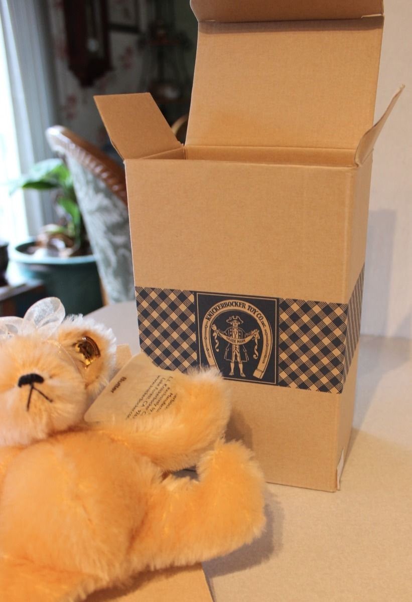 MIB 6" Knickerbocker Golden Mohair Teddy Bear "Itty Bitty Butter" Bear