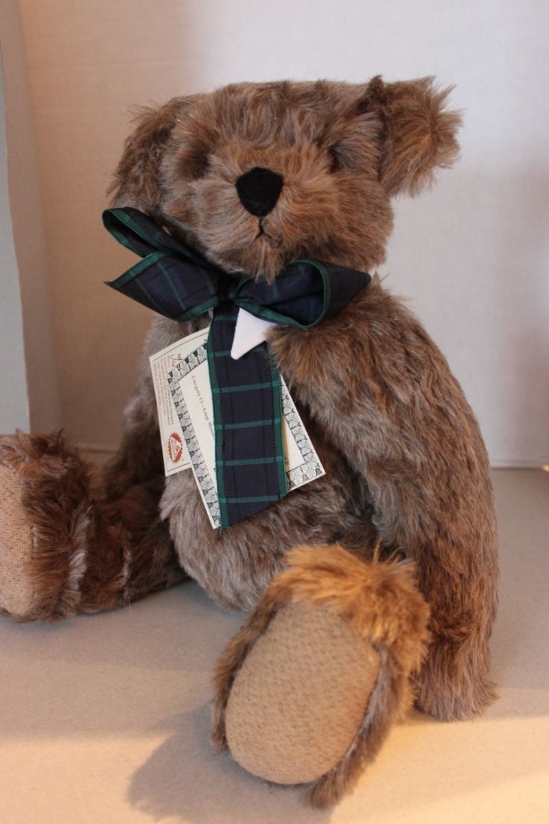RARE MIB 17" QVC Hermann German Bear Limited Edition Brown Fuzzy Mohair