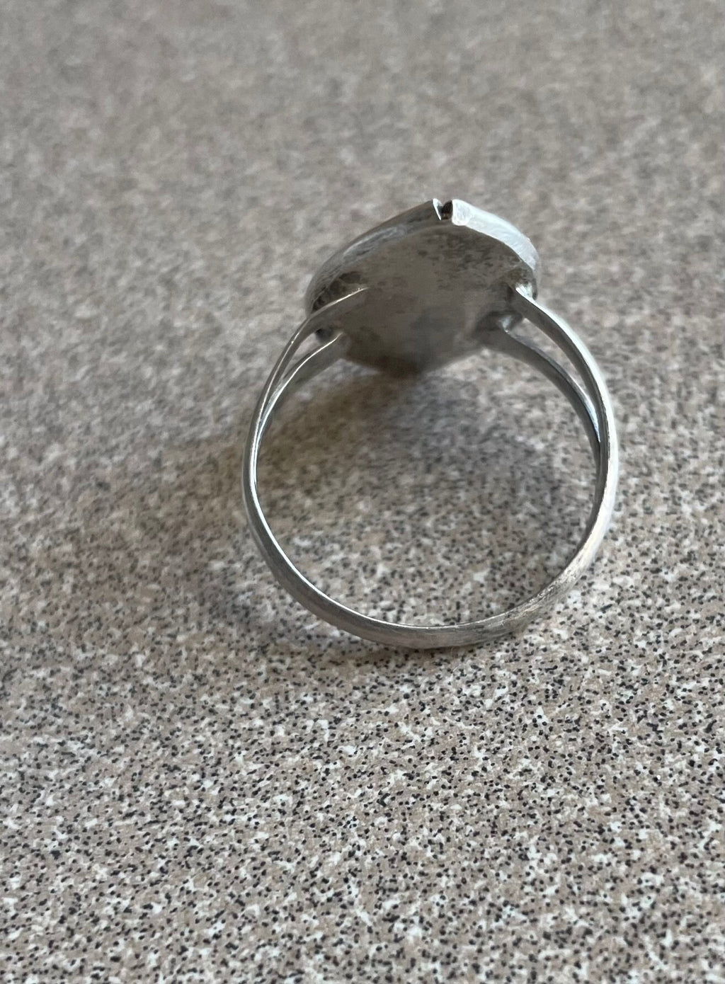 Beautiful Vintage Petite Native American Pawn Silver Turquoise Ring 6 1/2