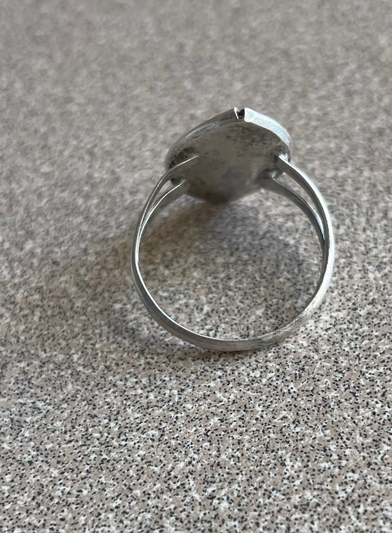Beautiful Vintage Petite Native American Pawn Silver Turquoise Ring 6 1/2