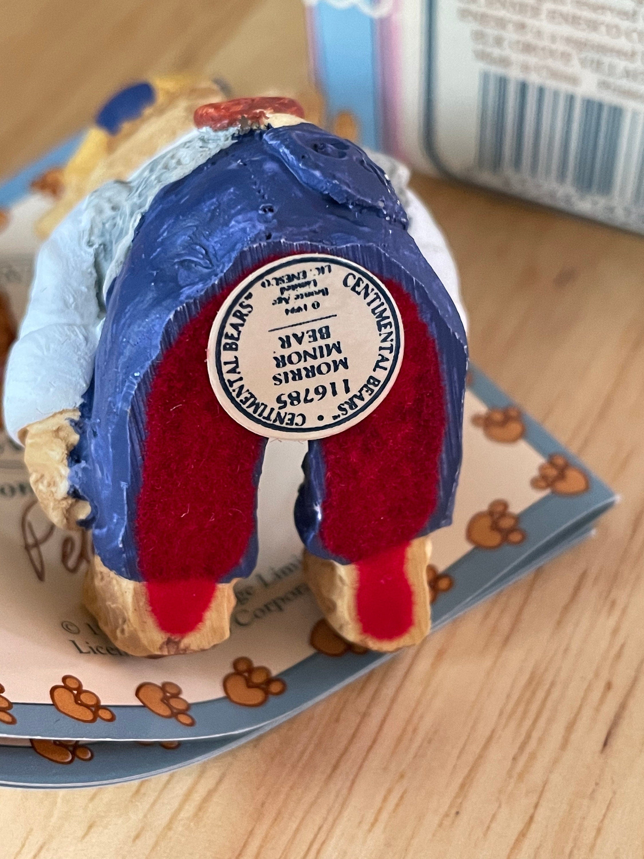 Enesco Centimental Bear Morris Minor Bear with Blue Hat Figurine #116785