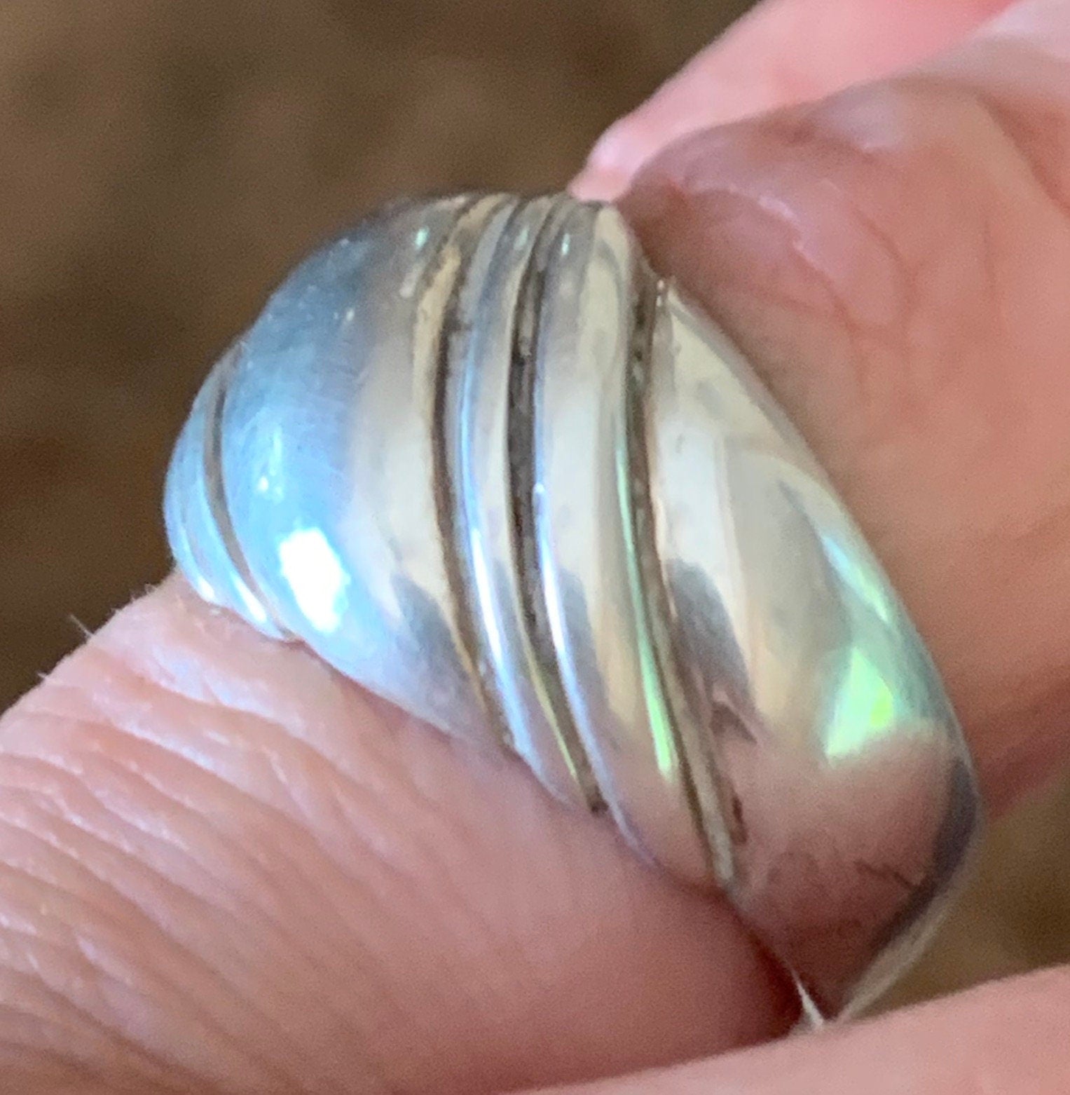 Beautiful Old Fashioned Style Sterling Silver Signed Kabana Ring size 8