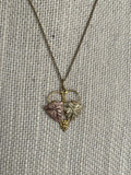 10k Gold Black Hills Gold Necklace With Leafs and Grapes 18" Gold Chain