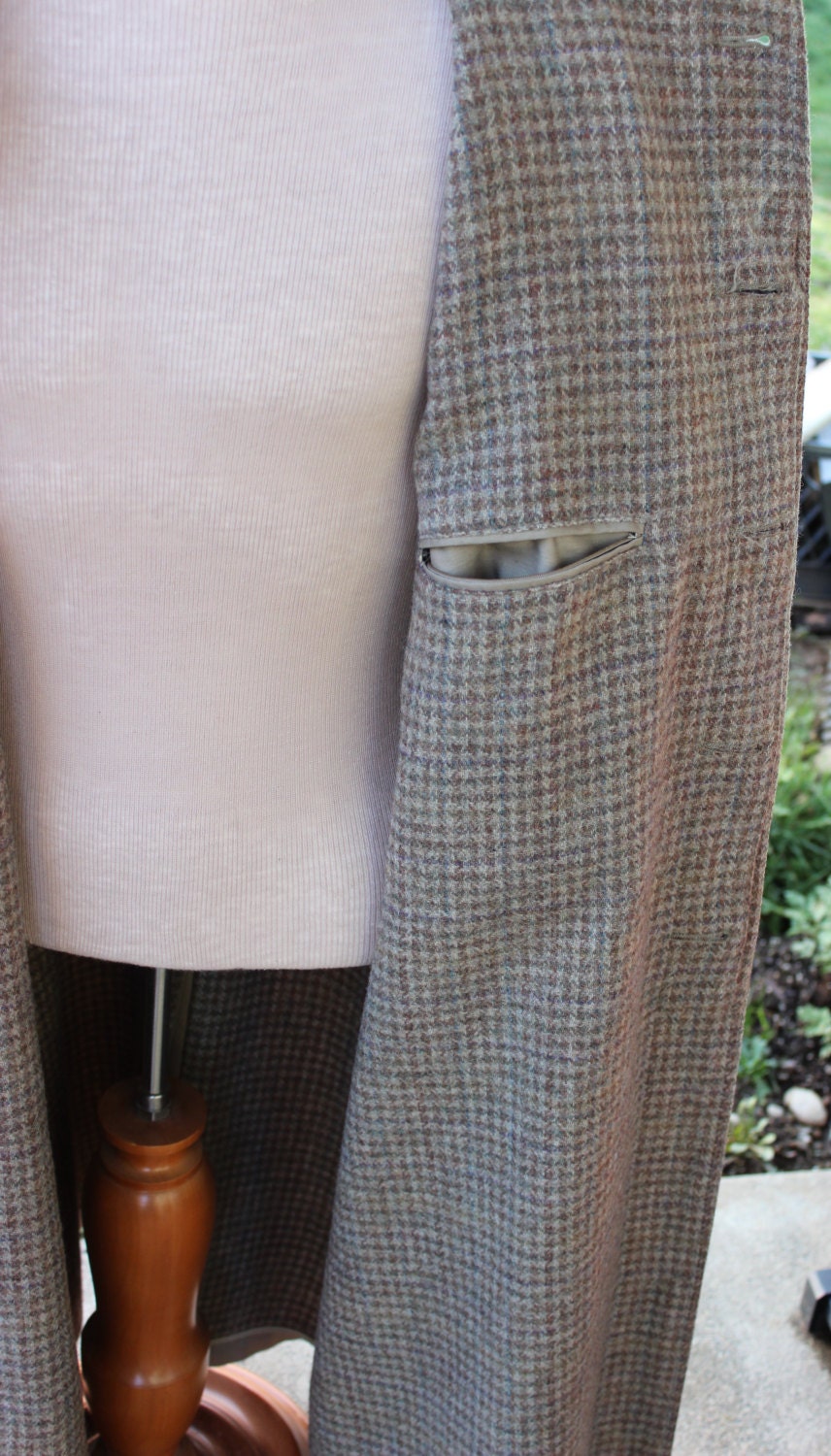 Men's Vintage Christian Dior Monsieur Rain Repellent Khaki Trench Coat Wool  liner 44R