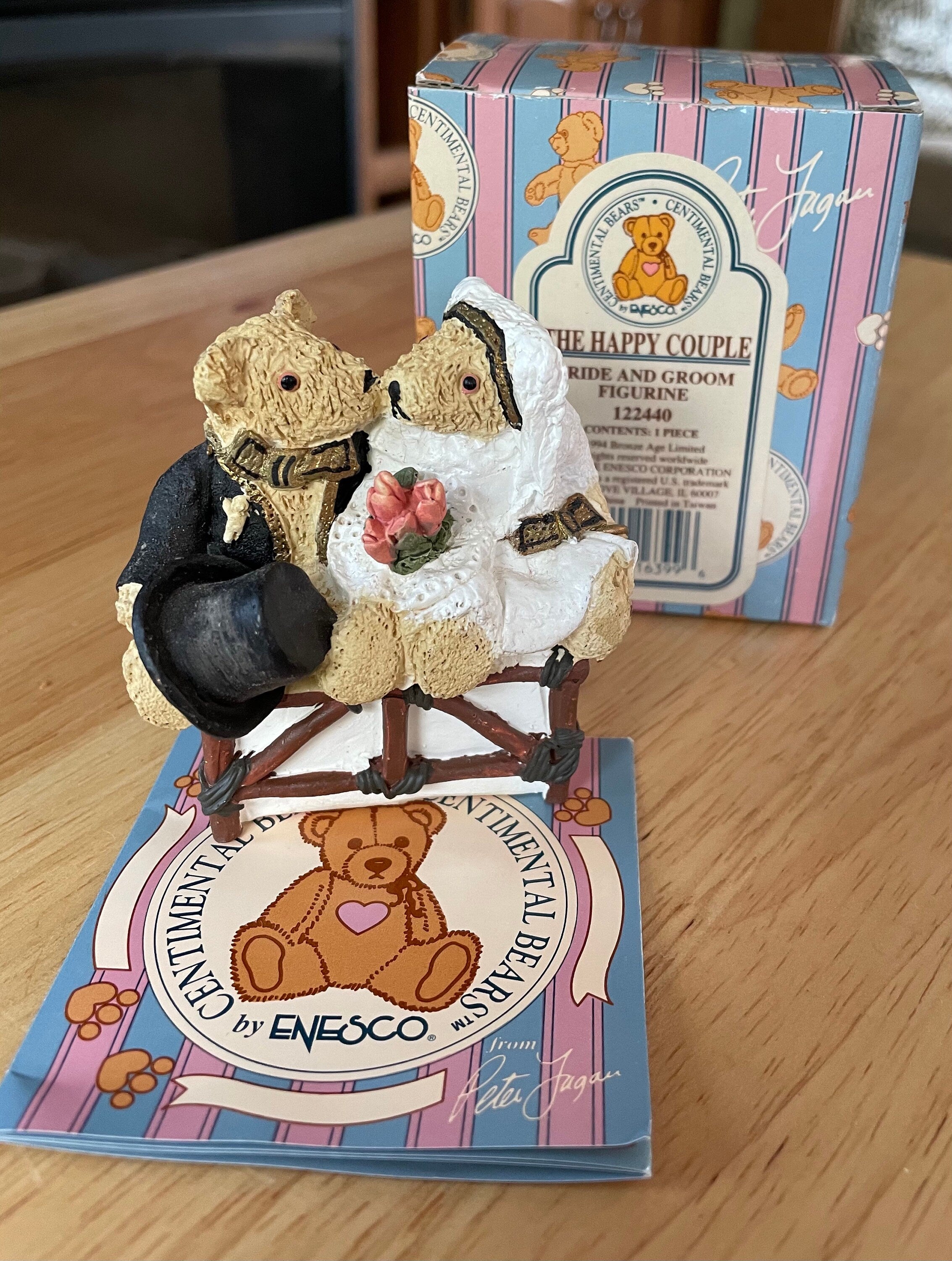 Enesco Centimental Bear "The Happy Couple" Bride and Groom Figurine #122440