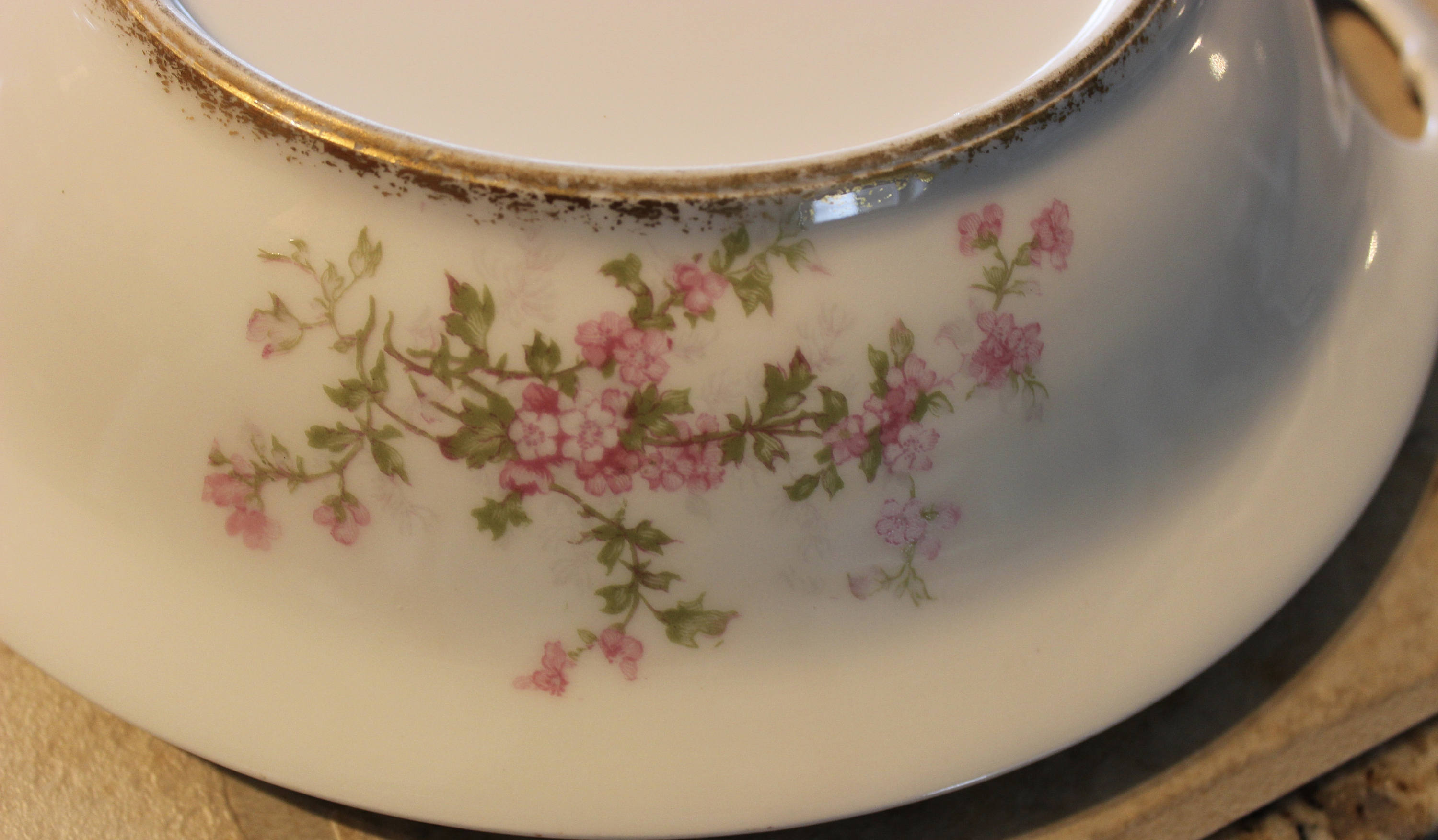 Antique Haviland Limoges Double Handle Serving Bowl
