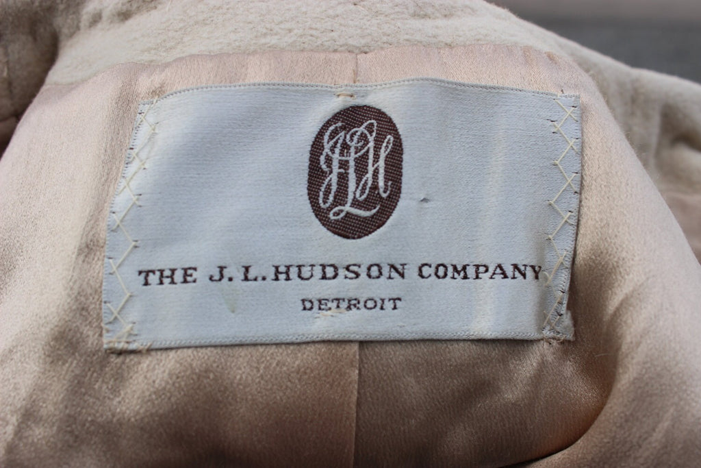 Luxurious Fur Fibers and Wool Swing Coat with Mink Collar J.L Hudson Company