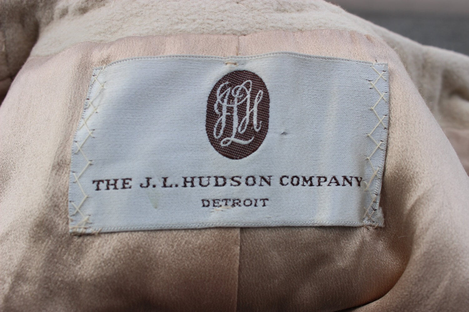 Luxurious Fur Fibers and Wool Swing Coat with Mink Collar J.L Hudson Company