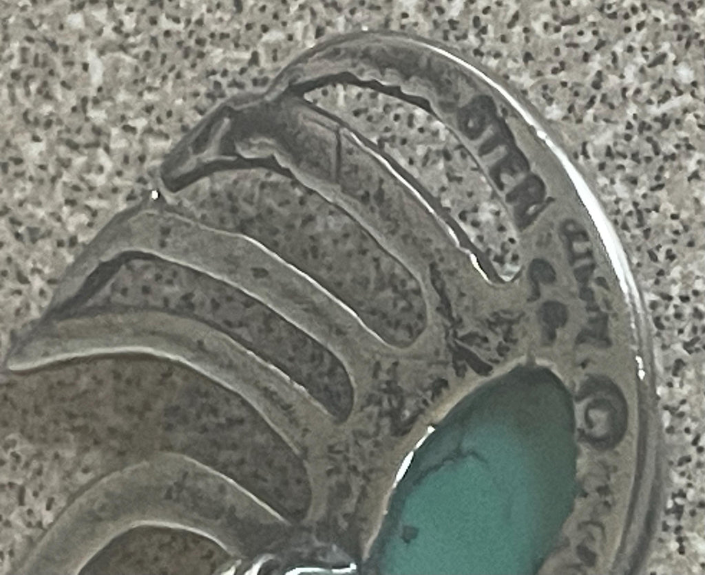 Artist Signed Vintage Native American Hopi Kokopelli Dancer Sterling Silver Turquoise Brooch Pin