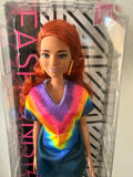 NIB Mattel Barbie Fashionistas Red Head doll with Tie Dyed Shirt #141