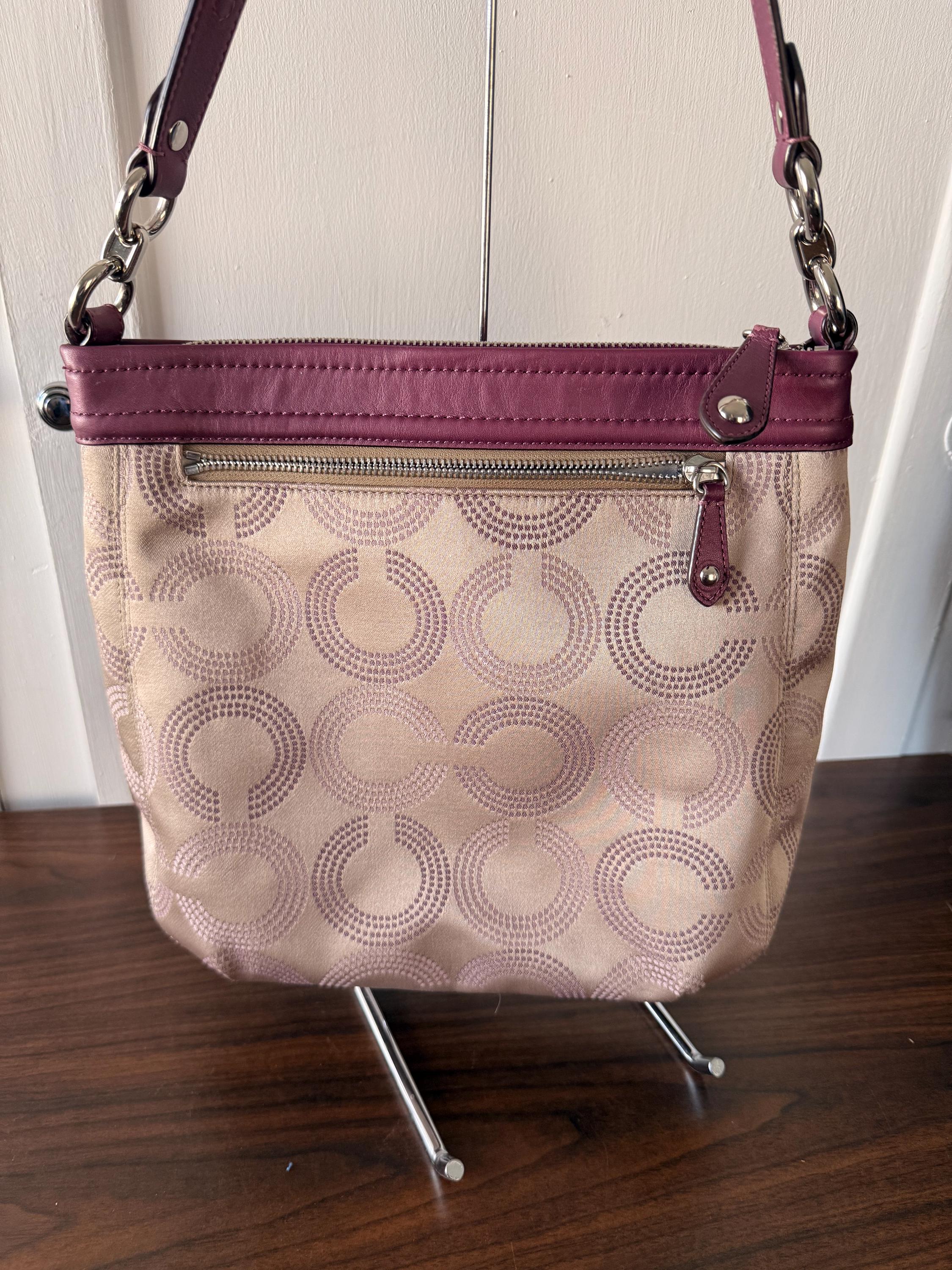 Vintage Coach Ashley Dotted F1260-20088 Purse in Purple