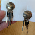 Handmade Navajo Native American Earrings Signed TK Sterling