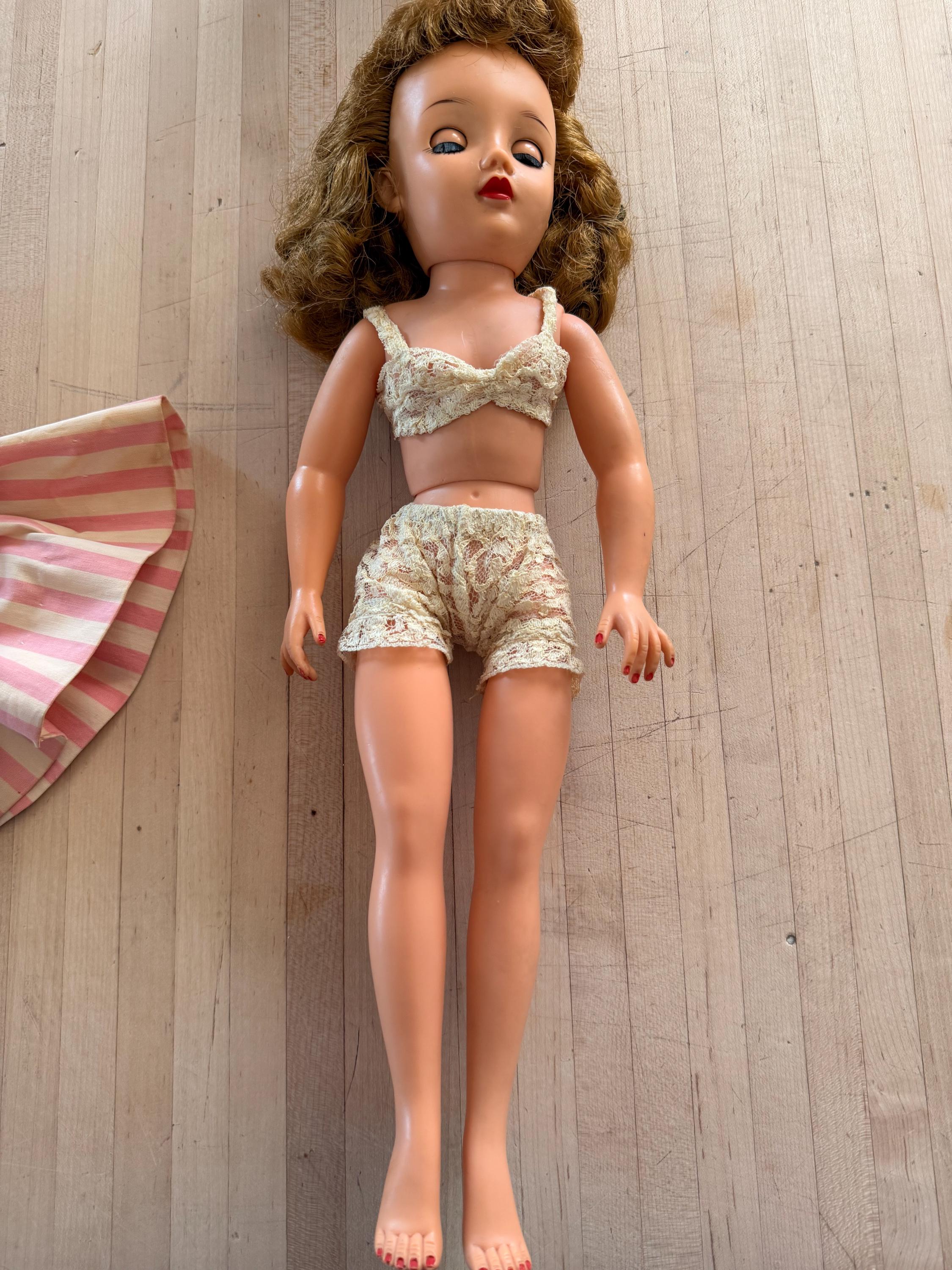 Estate Find 1950's Ideal Miss Revlon Doll in Original Dress With Clothes