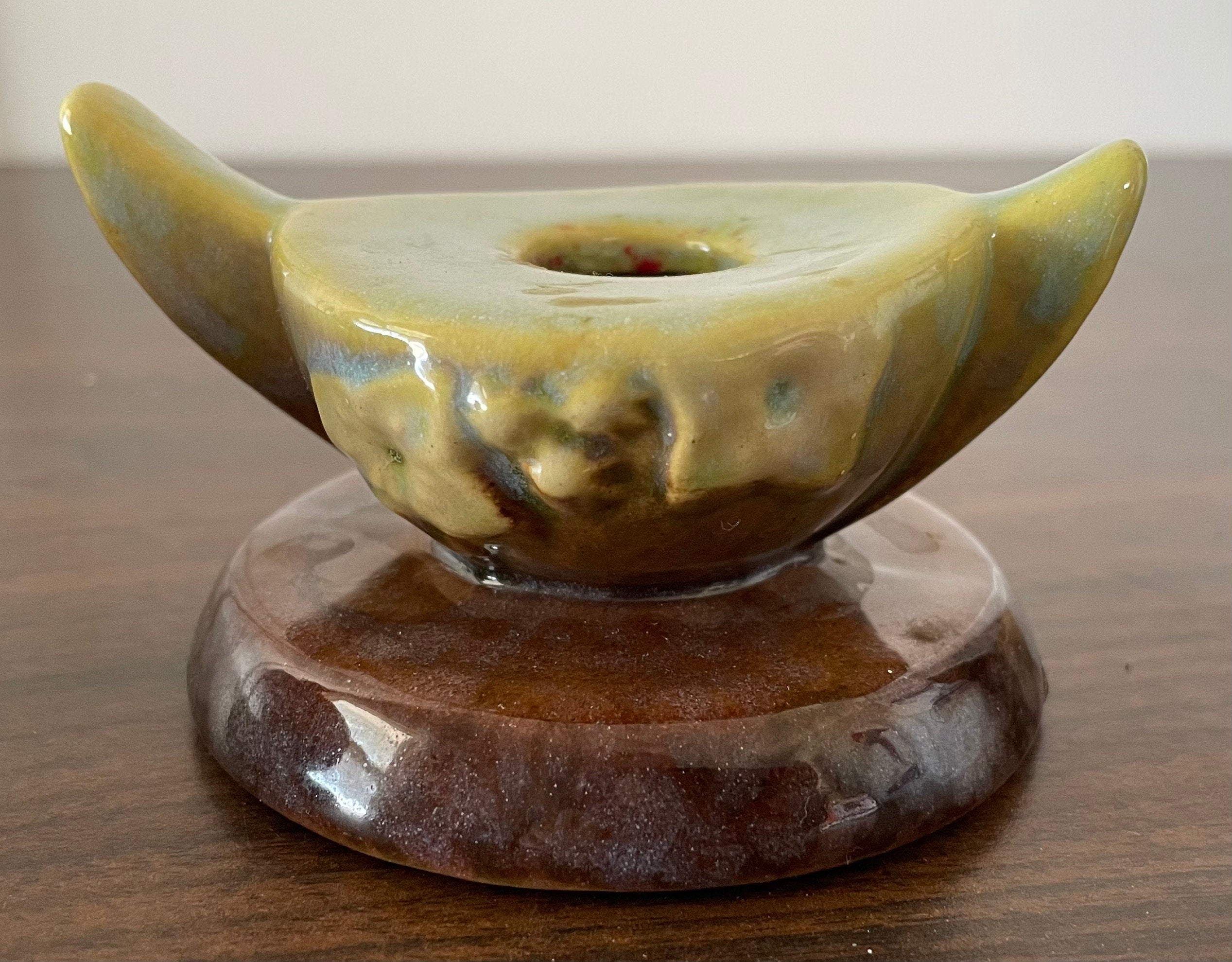 Pair Of Vintage 1940's Roseville Pottery Taper Candle Holders #251
